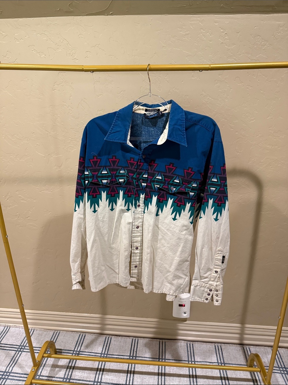 Vintage Mens Brush Hopper Button Up